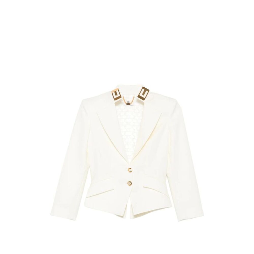 Elisabetta Franchi White Jackets - Fitted Jackets Women